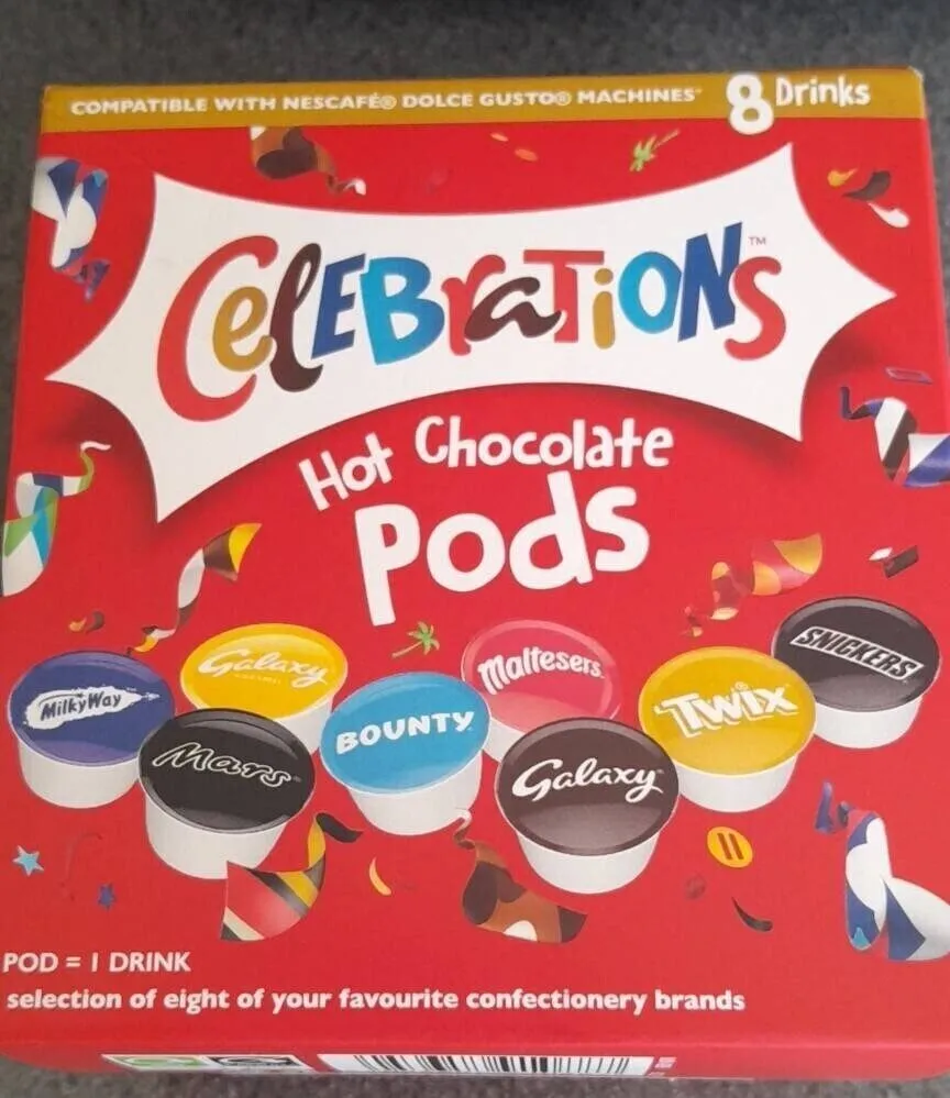 Celebrations hot chocolate pods