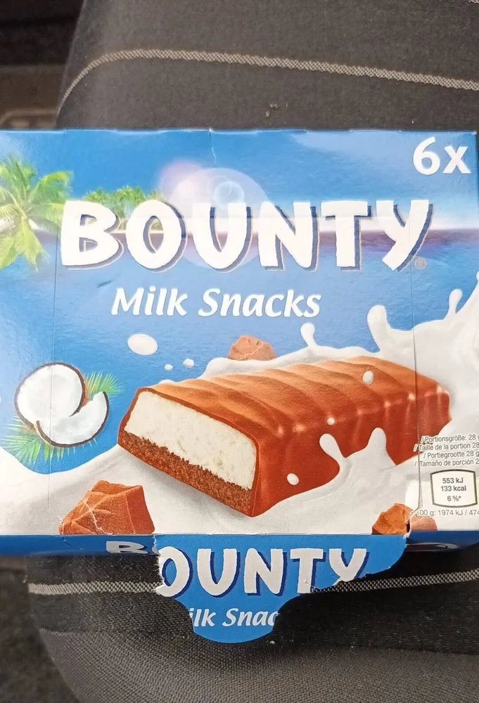 Bounty milka snack