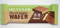 Chocolate coated crispy protein wafer