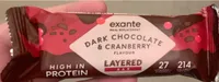 Dark chocolate and cranberry layered bar