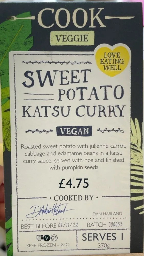 Sweet potato katsu curry