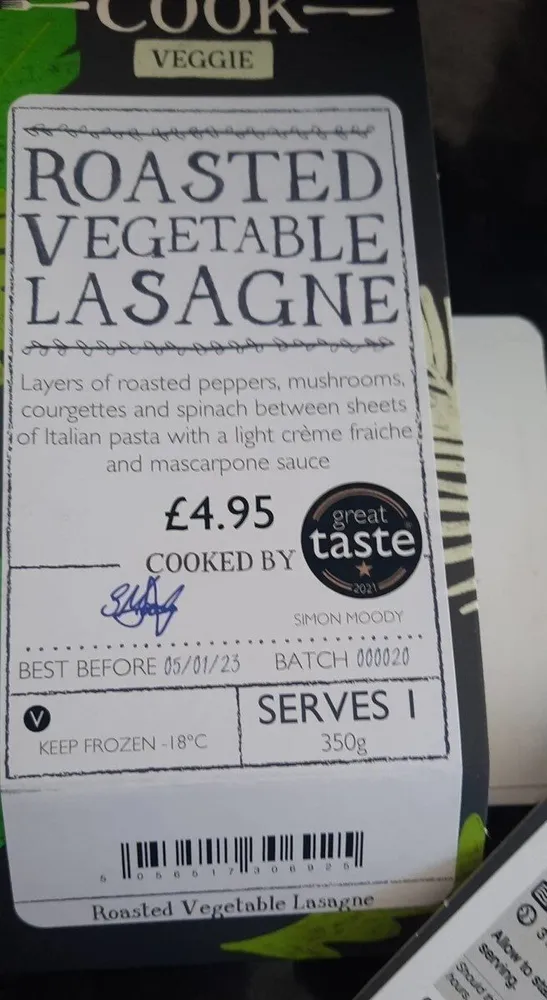 Roasted vegetable lasagne
