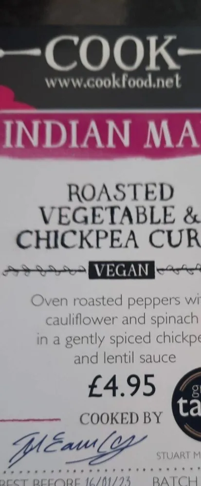 Roasted vegetable and chickpea curry