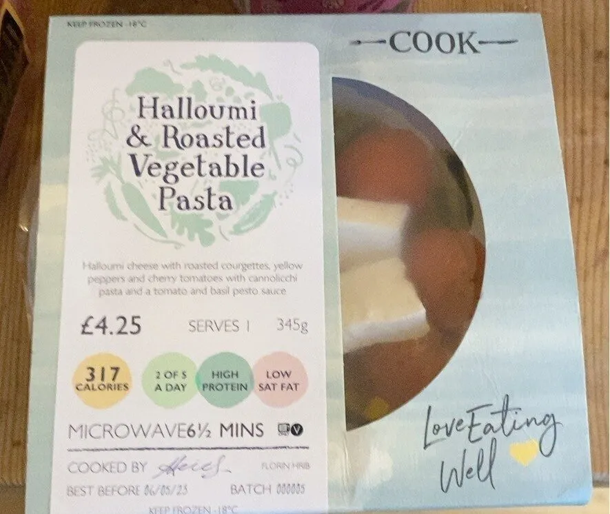Halloumi & roasted vegatable pasta