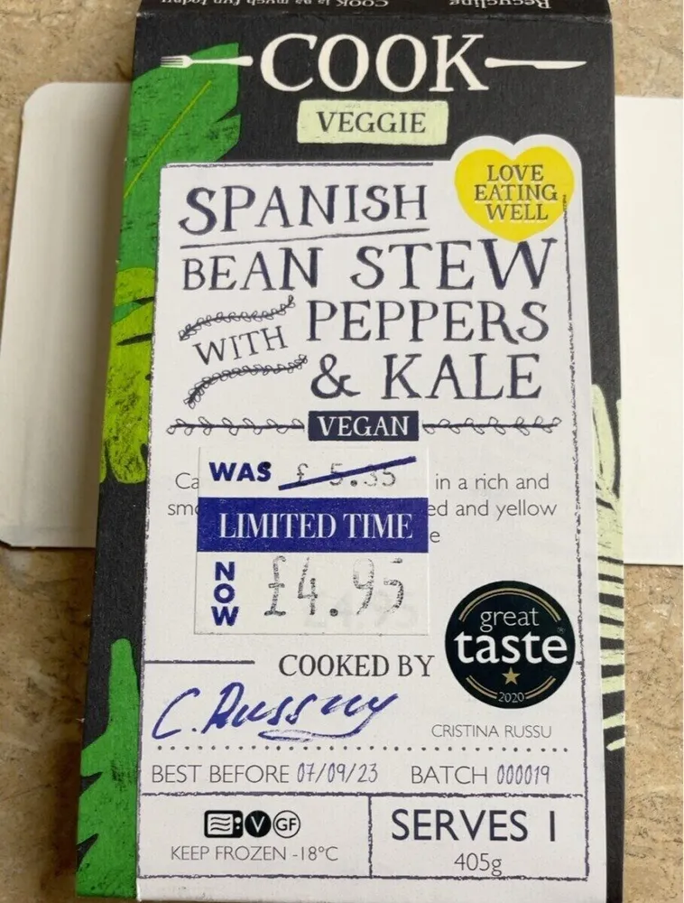 Spanish Bean Stew with Peppers & Kale