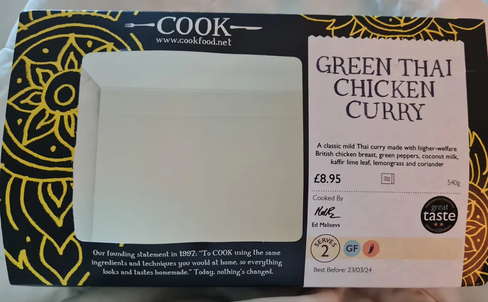 Green Thai Chicken Curry