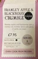 Bramley Apple & Blackberry Crumble