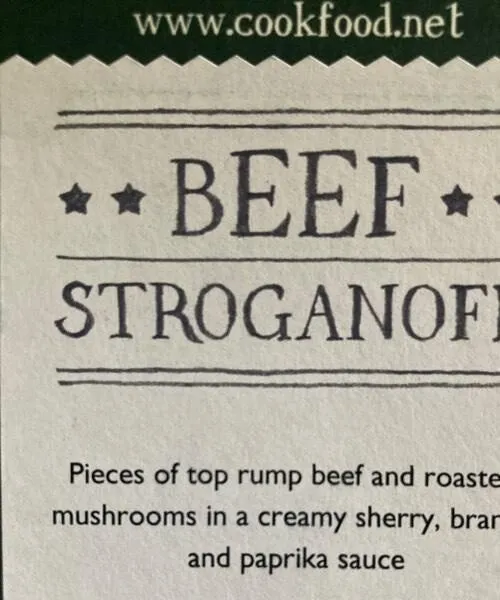 Beef stroganoff