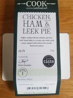 Chicken, ham and leek pie