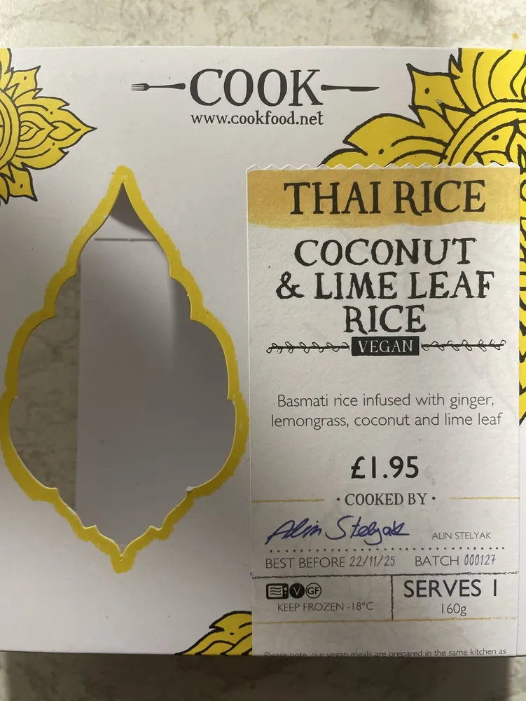 Coconut and lime leaf rice