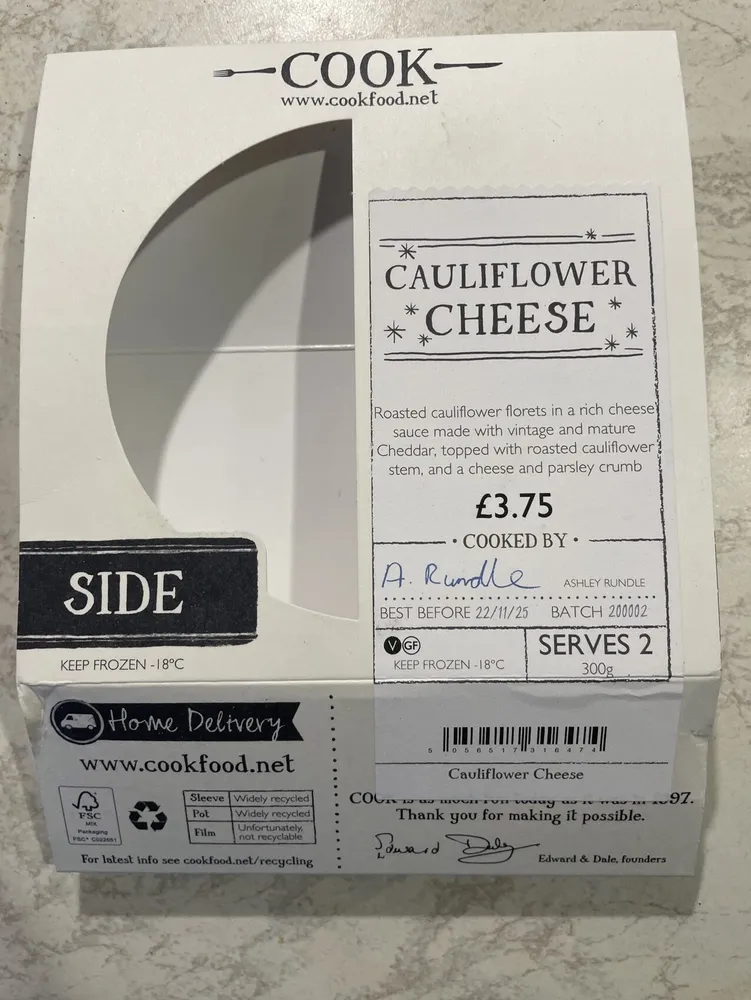 Cauliflower Cheese