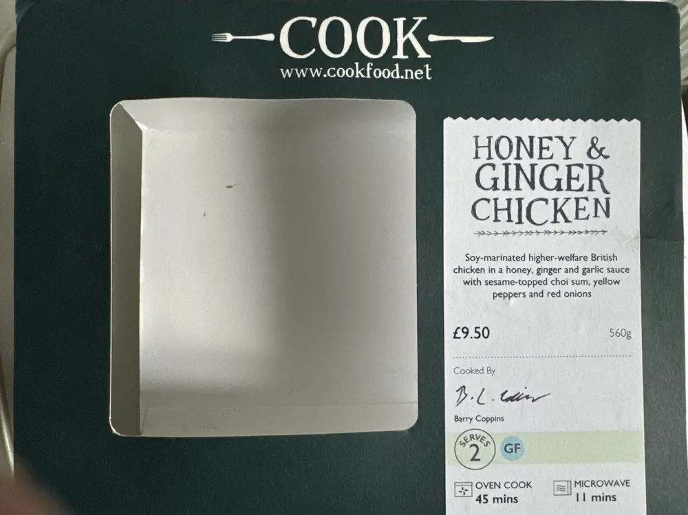 Honey And Ginger Chicken