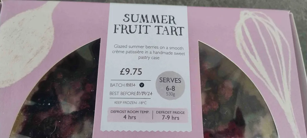 Summer fruit tart
