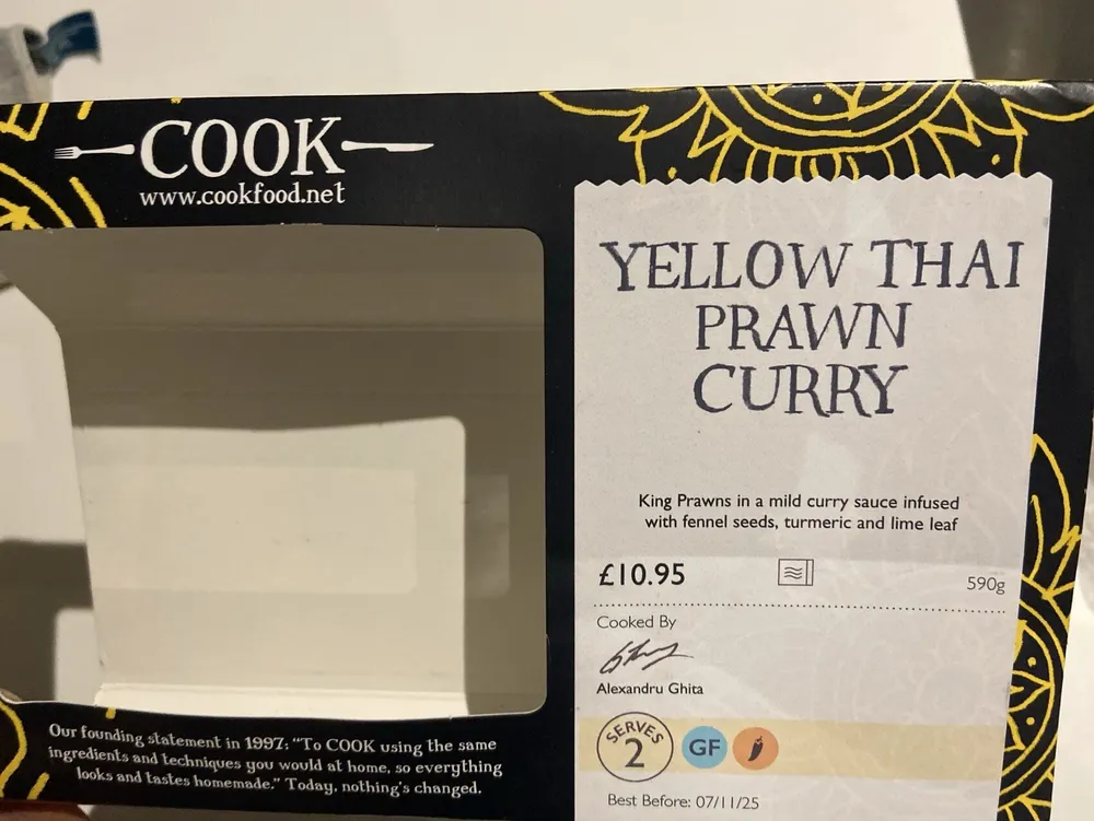 Yellow Prawn Thai Curry