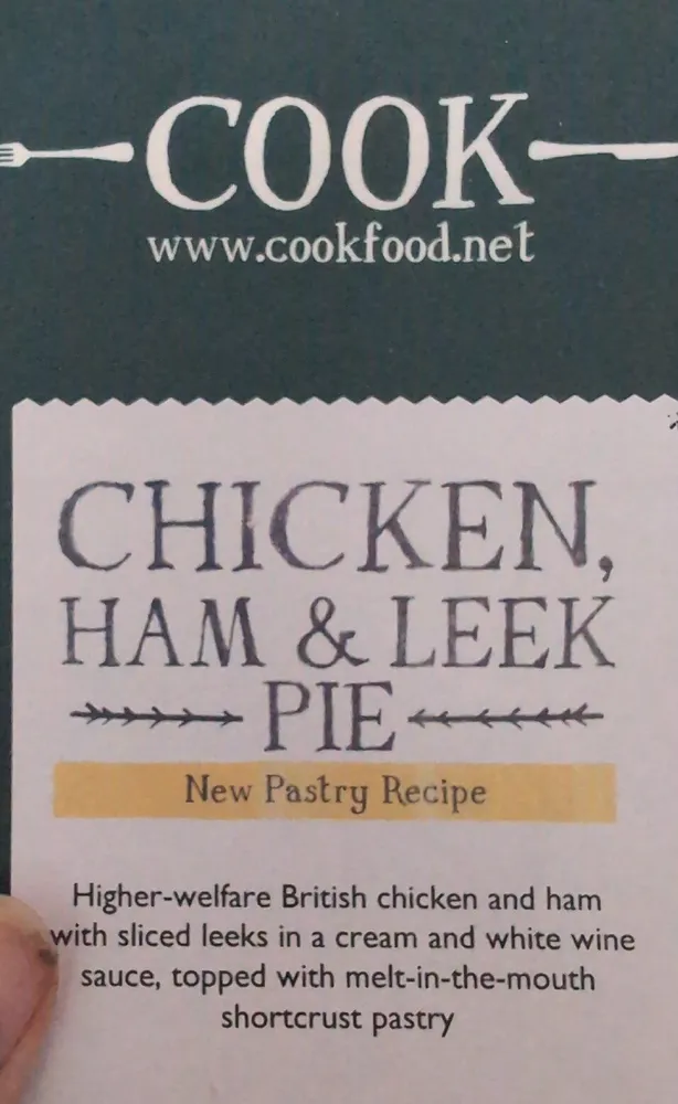 Chicken, Ham & Leek Pie