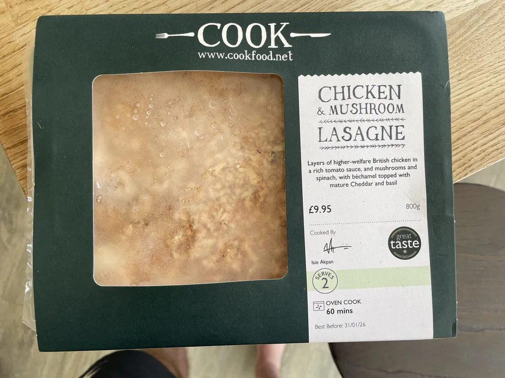 Chicken And mushroom Lasagne