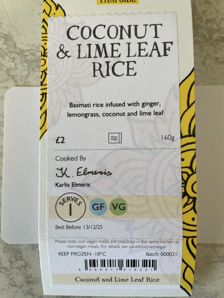 Coconut & Lime Leaf Rice