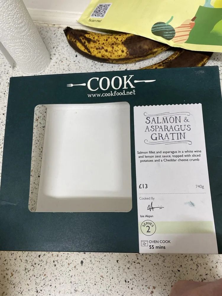 Salmon And Aspargus Gratin
