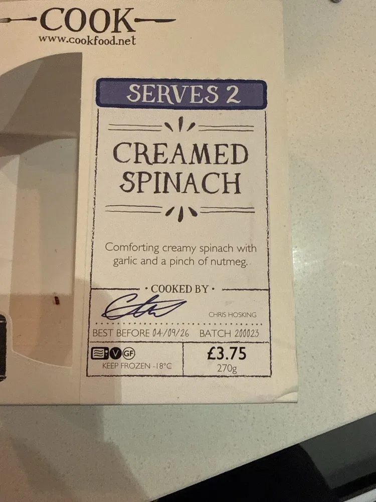 Creamed Spinach