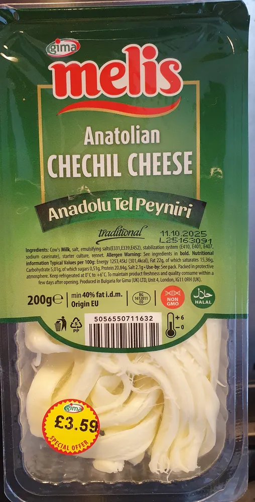 Anatolian chechil cheese