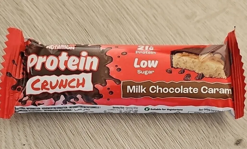 Protein crunch milk chocolate caramel