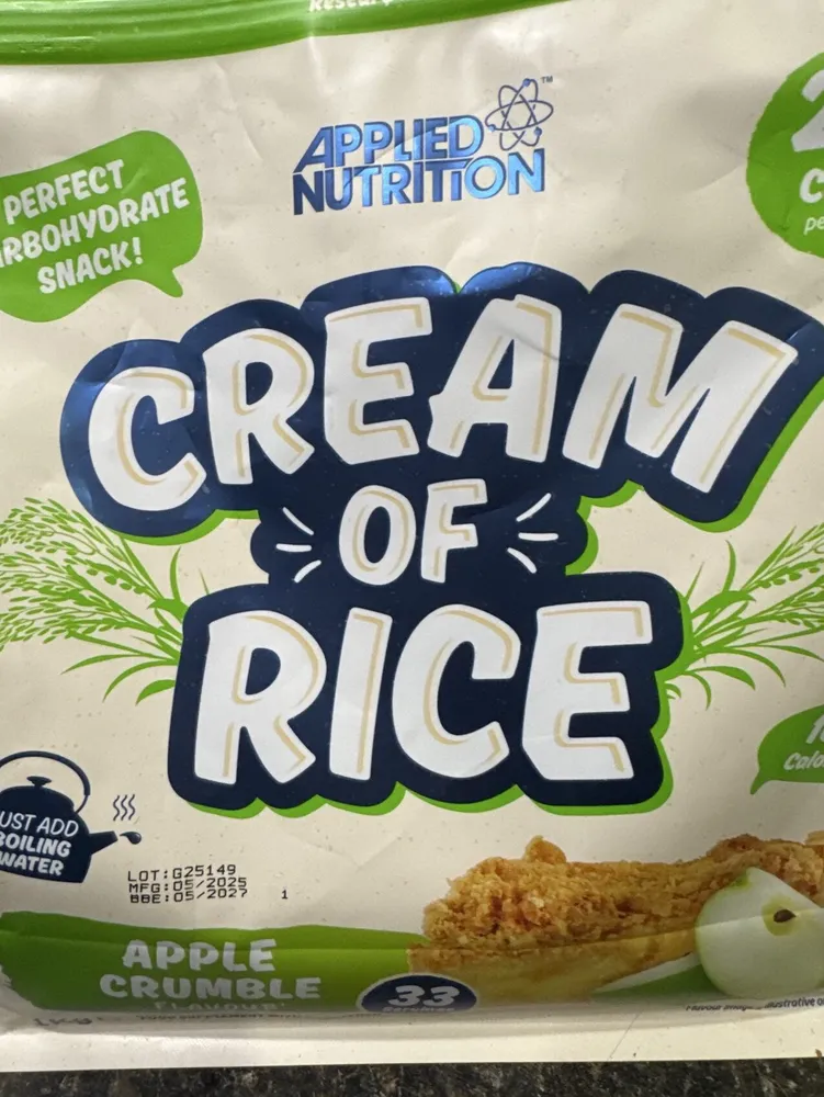 Cream Of Rice Apple Crumble