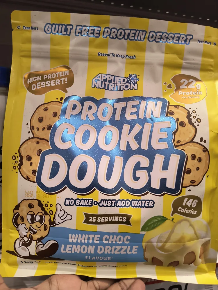 Applied nutrition protein cookie dough white choc lemon drizzle