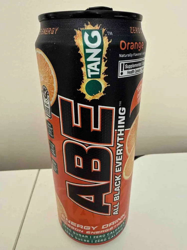 Abe All Black Everything Energy Drink Orange