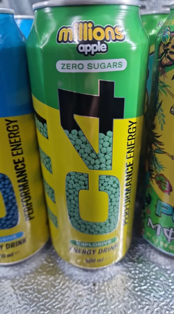 C4 performance energy drink millions apple zero sugar