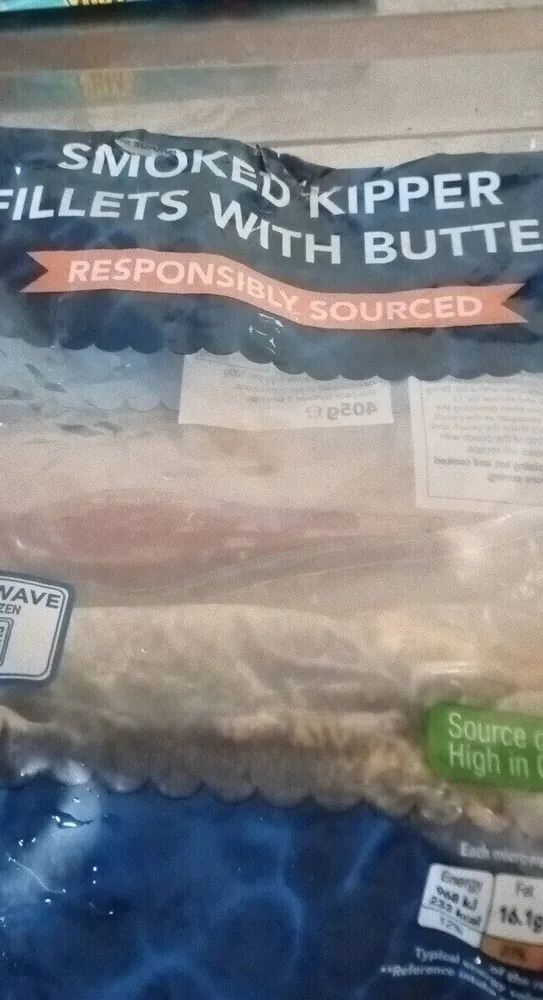 Smoked kipper fillets with butter