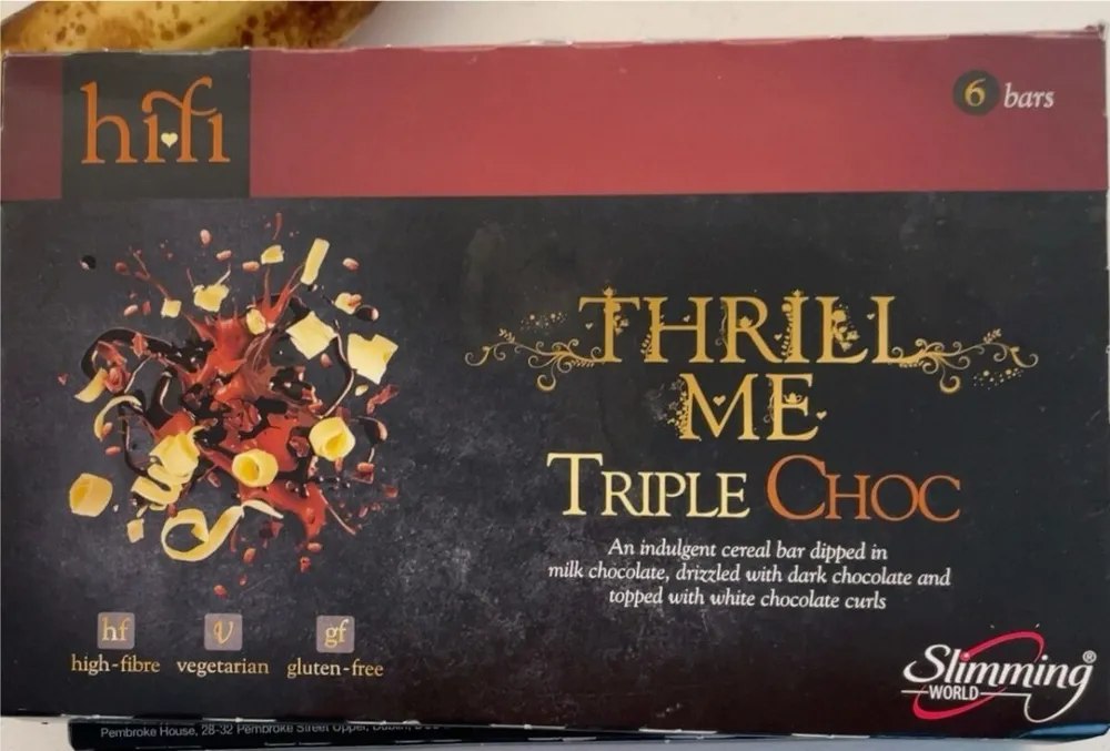 hifi TRIPLE CHOC hofi 6 bars high-fibre vegetarian