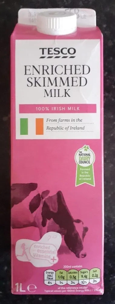 Enriched skimmed milk