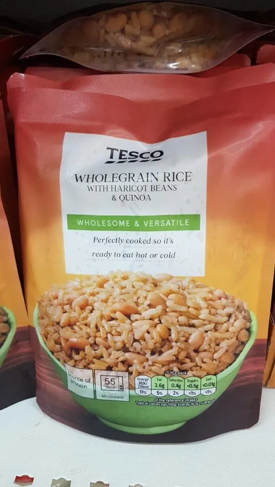 Tesco Wholegrain rice with haricots beans & quinoa