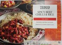 spicy beef chilli and rice