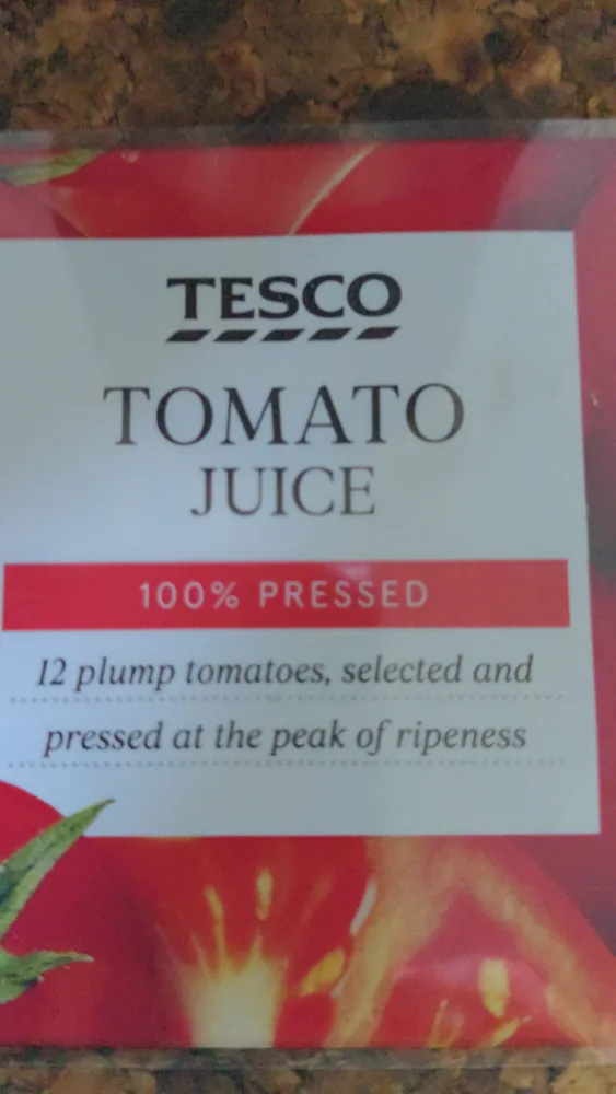 Tesco 100% pressed tomato juice