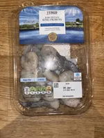 Raw peeled king prawns