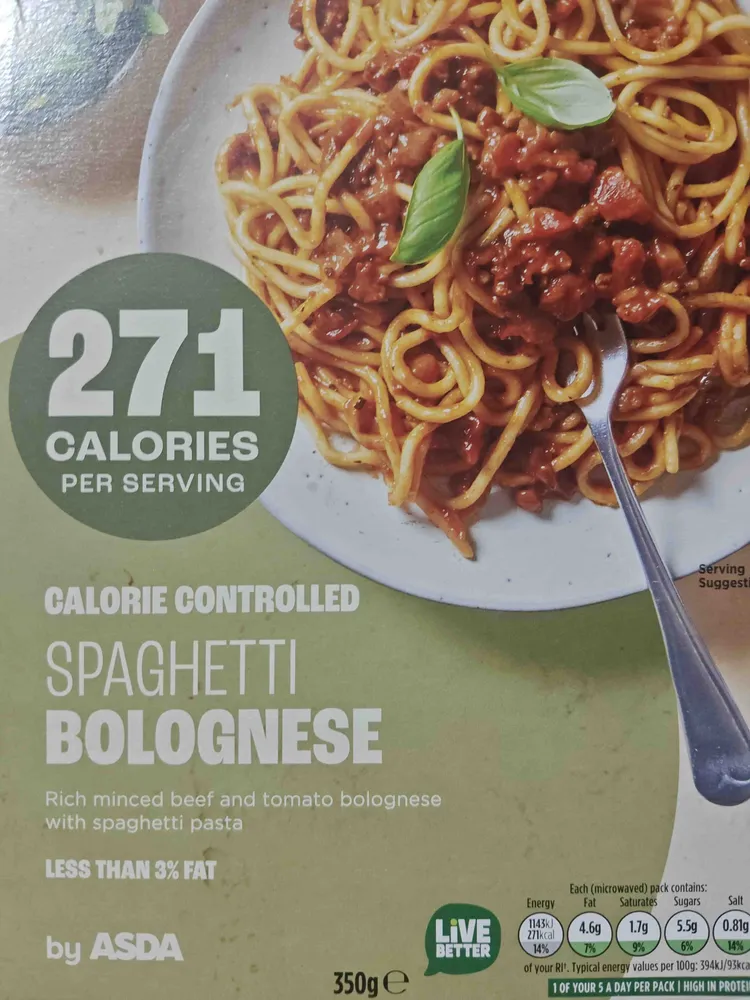 Calories Controlled Spaghetti Bolognese