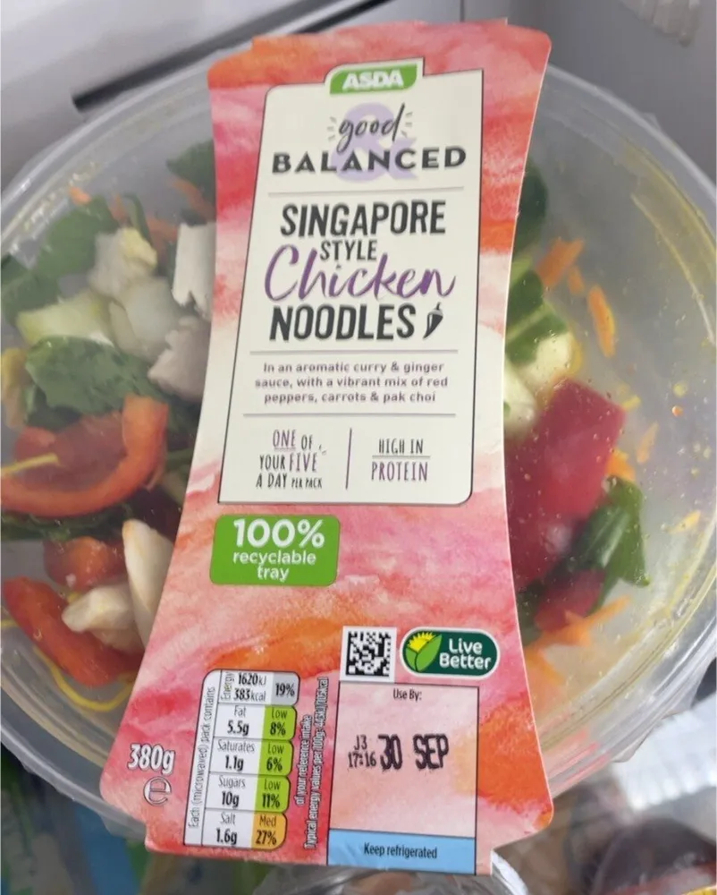 Singapore chicken noodles