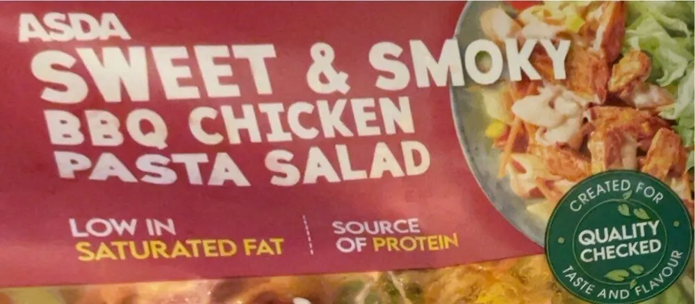 Sweet and smoky bbq chicken pasta salad