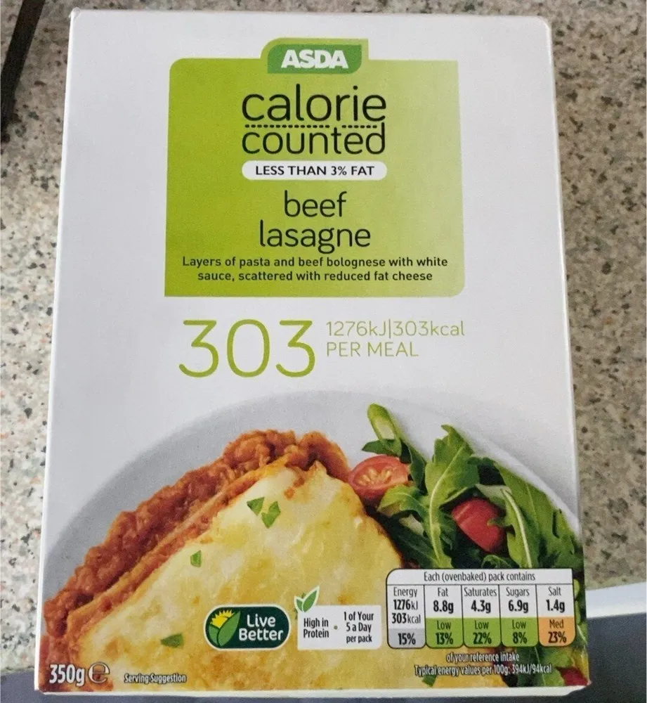 Calorie Controlled Beef Lasagne