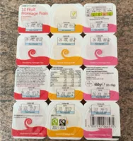 Asda yoghurts parfums assortis 12 x 55 g