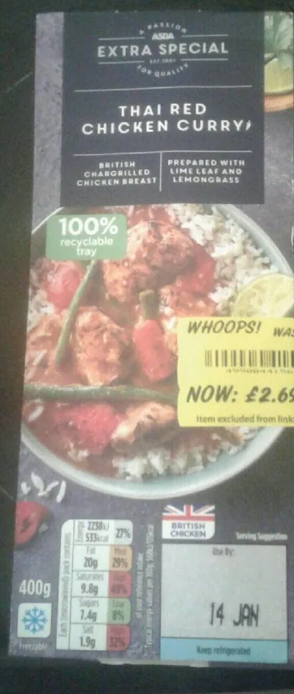Thai red chicken curry