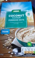 Coconut flavour porridge oats