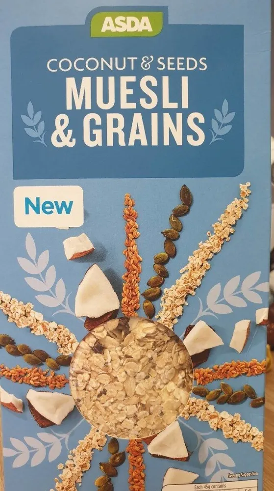 Coconut ans seeds muesli and grains