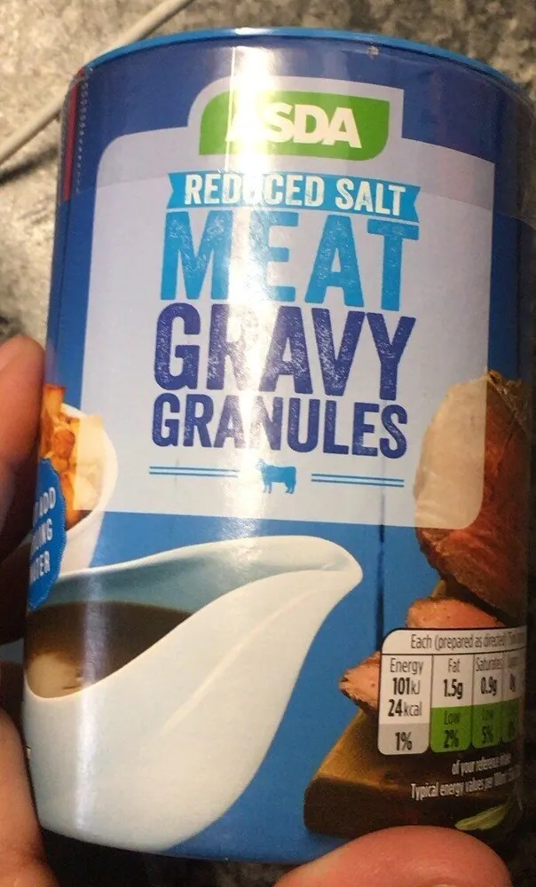 Reduced salt mest gravy granules