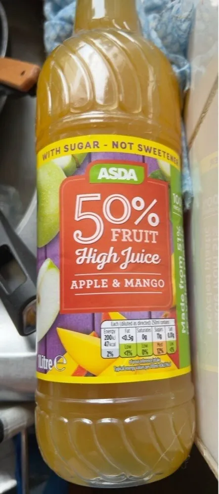 50% fruit high juice apple and mango