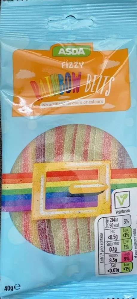 Fizzy rainbow belts