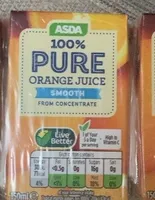 100% pure orange juice