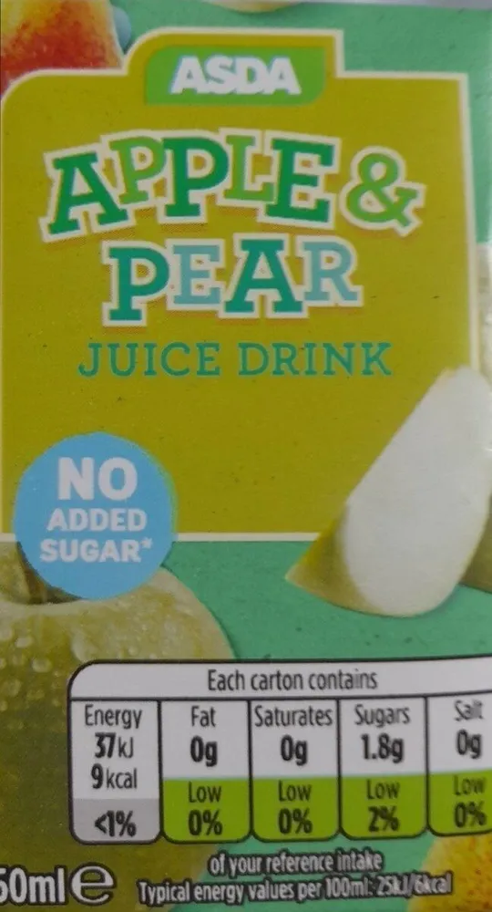 Apple and pear juice drink