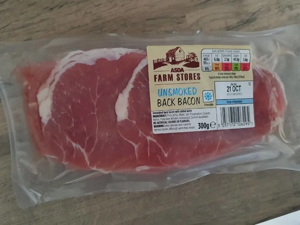 Unsmoked back bacon
